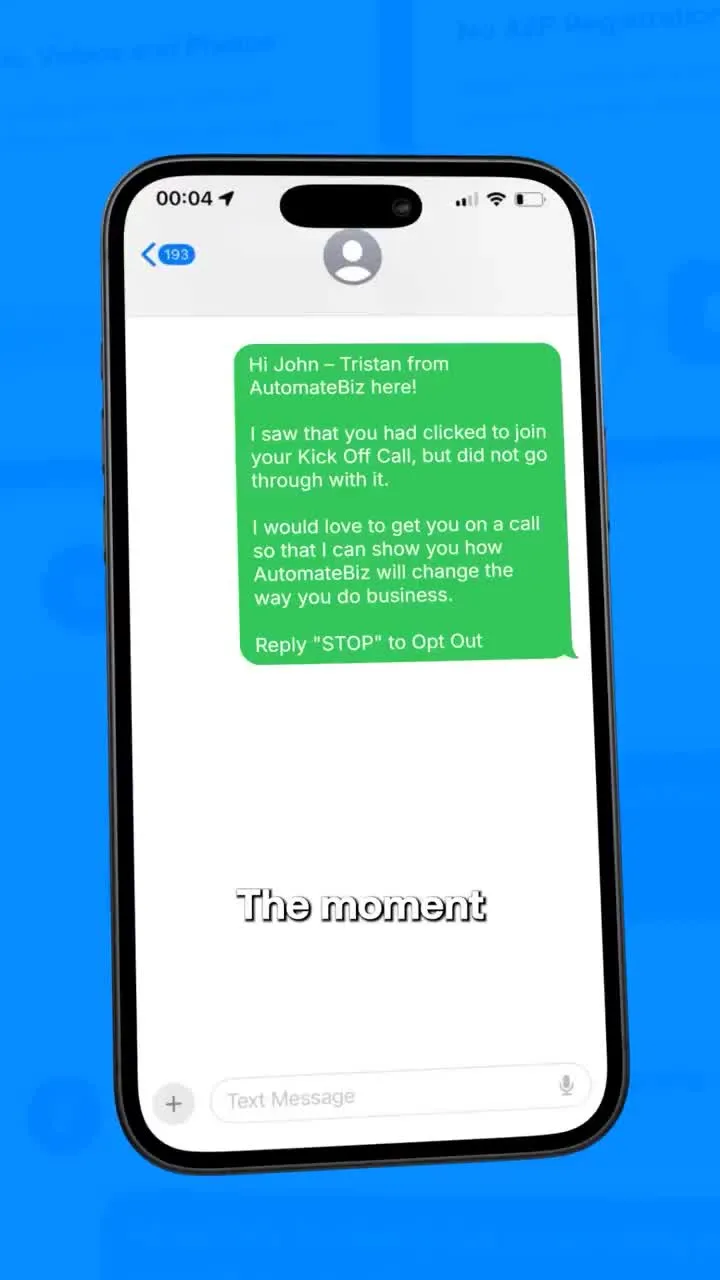 An ad Sendblue is running