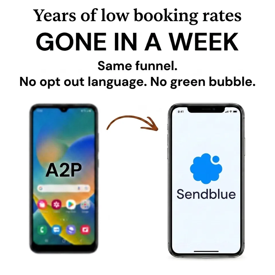 An ad Sendblue is running
