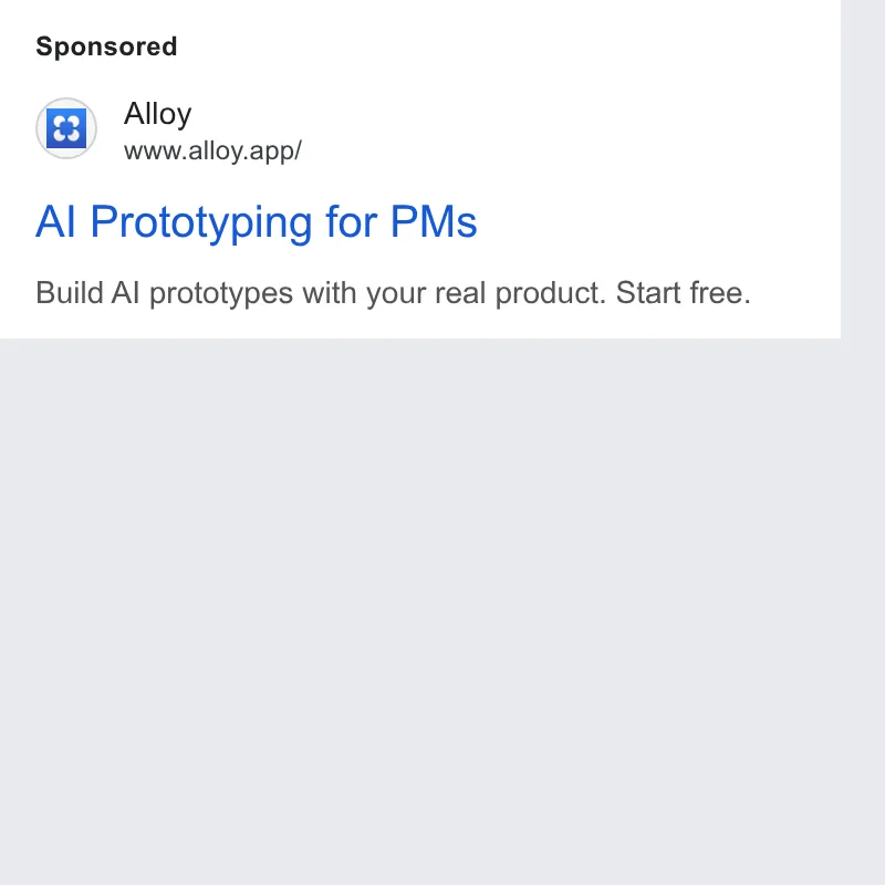 An ad Alloy is running