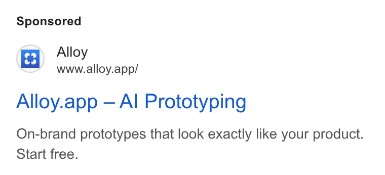 An ad Alloy is running