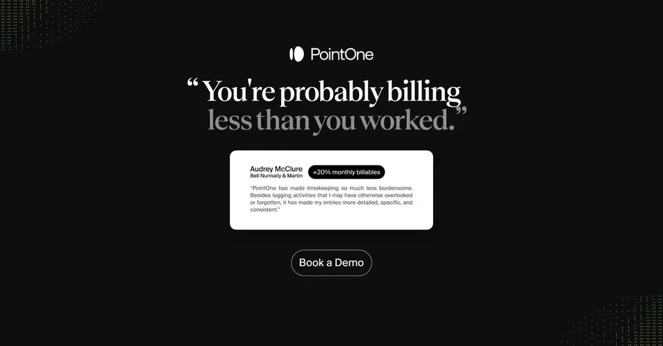 An ad PointOne is running
