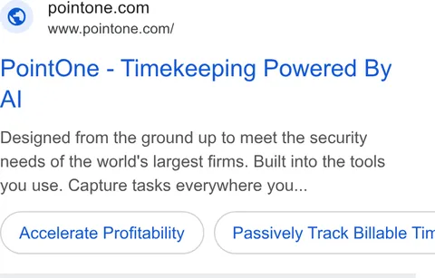 An ad PointOne is running