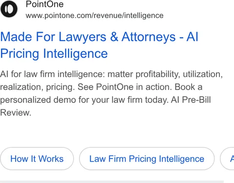 An ad PointOne is running