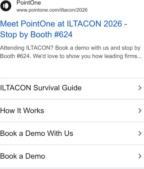 An ad PointOne is running