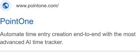 An ad PointOne is running
