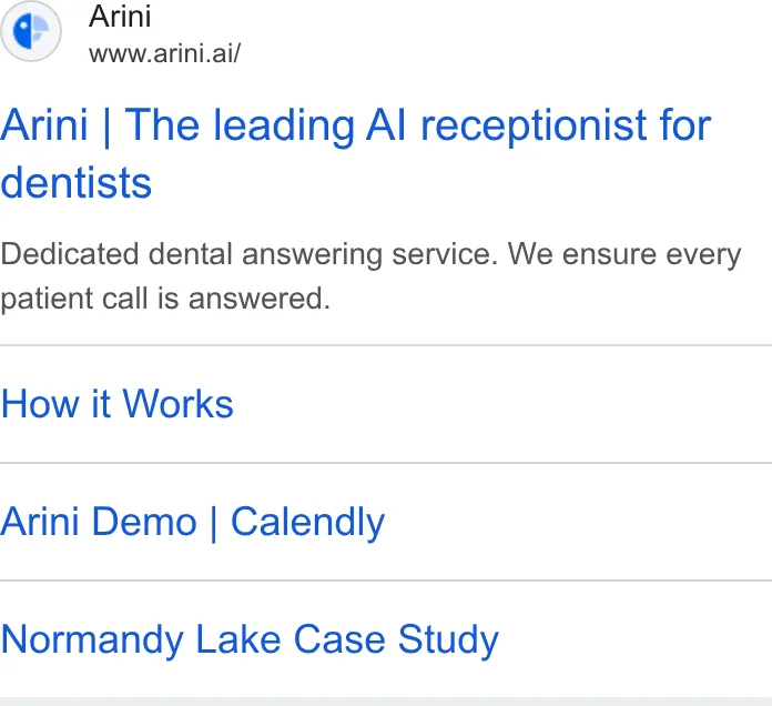 An ad Arini is running