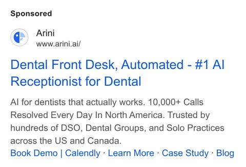 An ad Arini is running