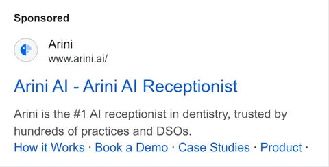 An ad Arini is running