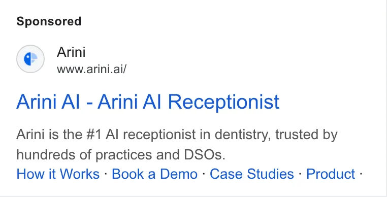 An ad Arini is running