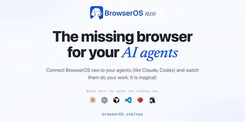 An ad BrowserOS is running