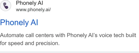 An ad Phonely AI is running