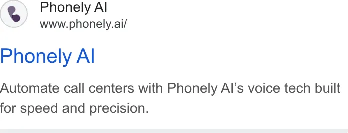 An ad Phonely AI is running