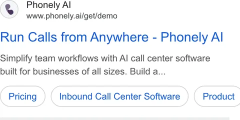 An ad Phonely AI is running