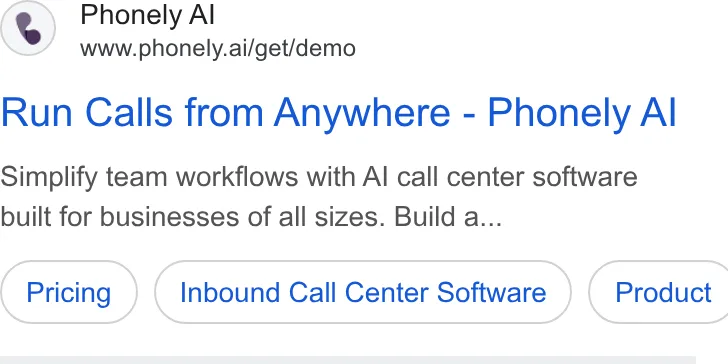 An ad Phonely AI is running