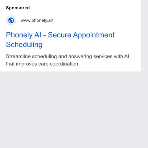 An ad Phonely AI is running