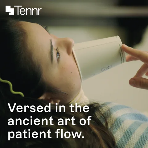 An ad Tennr is running