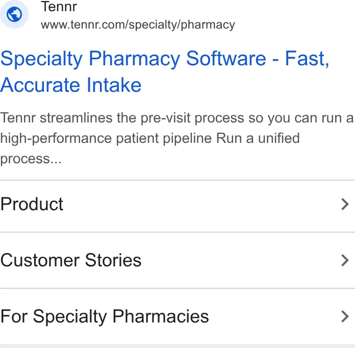 An ad Tennr is running