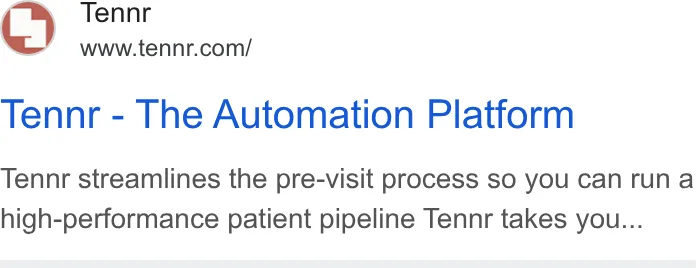 An ad Tennr is running