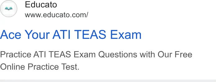 An ad Educato is running