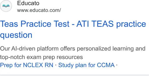 An ad Educato is running