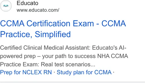 An ad Educato is running
