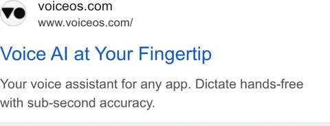 An ad VoiceOS is running