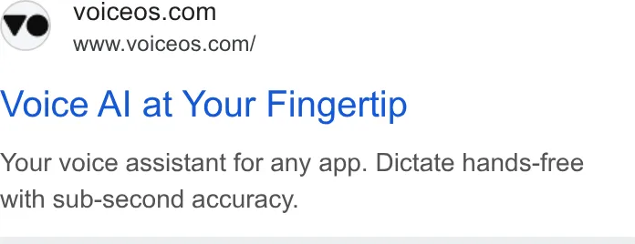An ad VoiceOS is running
