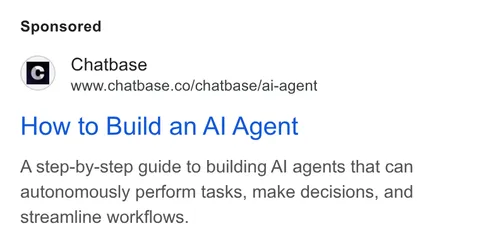 An ad Chatbase is running