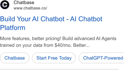 An ad Chatbase is running