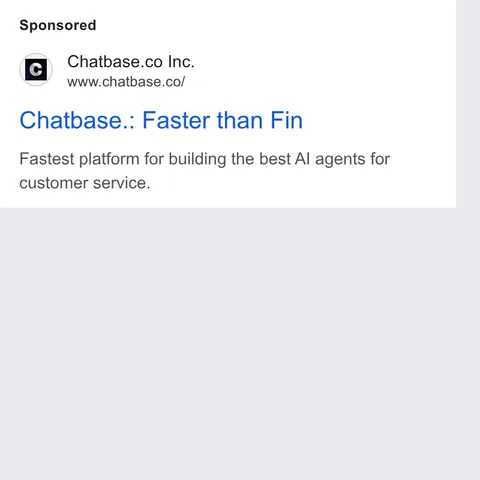 An ad Chatbase is running