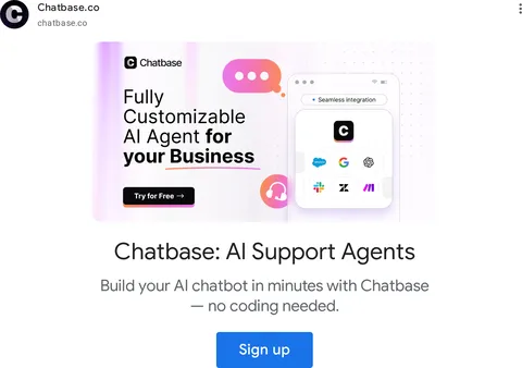 An ad Chatbase is running