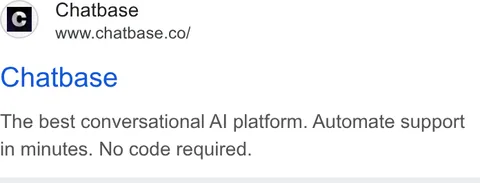 An ad Chatbase is running