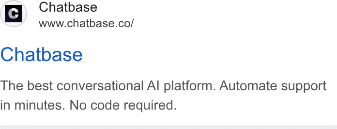 An ad Chatbase is running