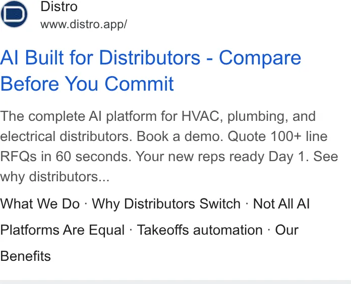 An ad Distro is running