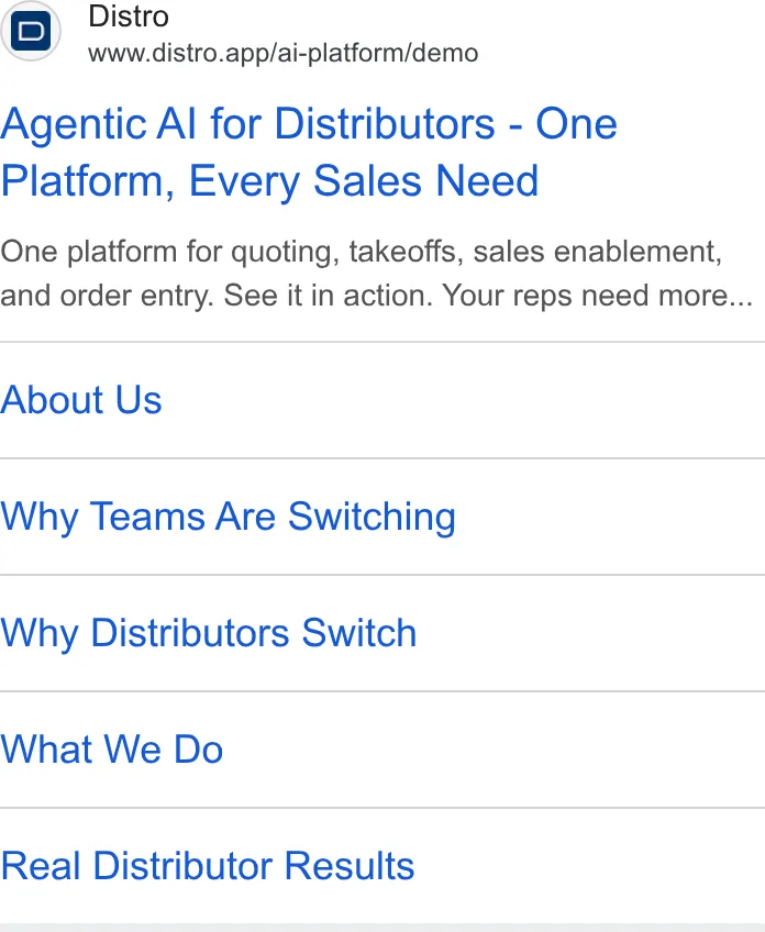 An ad Distro is running
