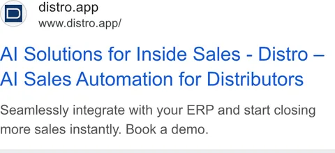 An ad Distro is running