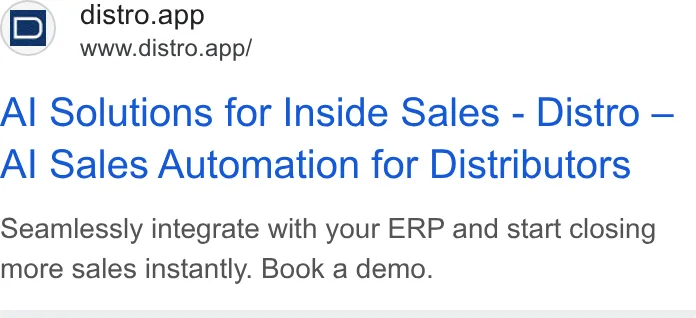An ad Distro is running