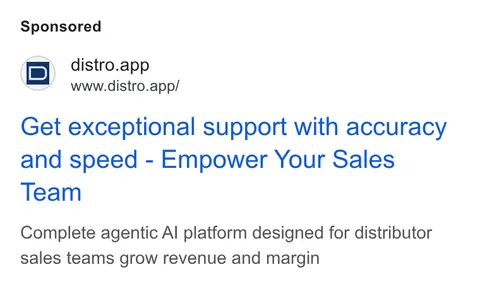 An ad Distro is running