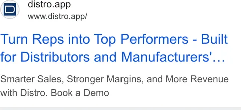 An ad Distro is running