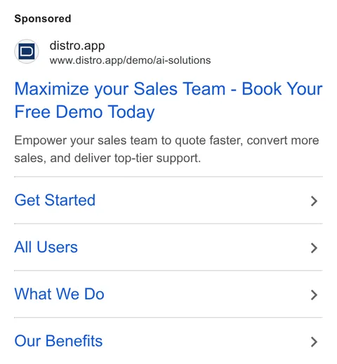 An ad Distro is running