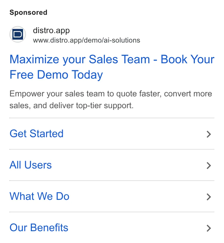 An ad Distro is running