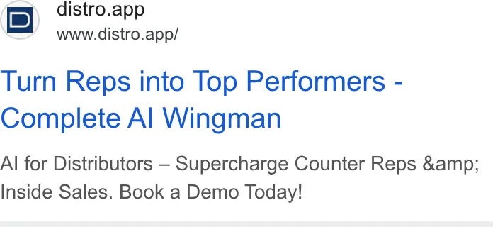 An ad Distro is running