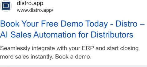 An ad Distro is running
