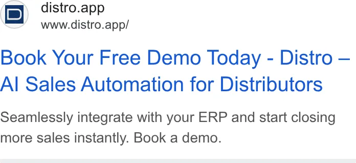 An ad Distro is running