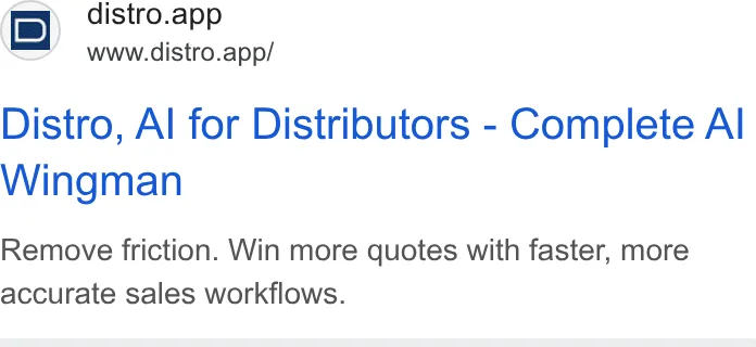 An ad Distro is running