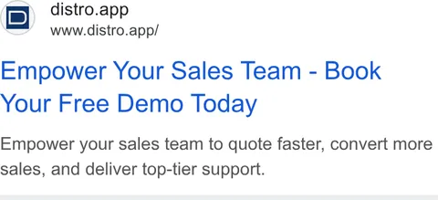 An ad Distro is running