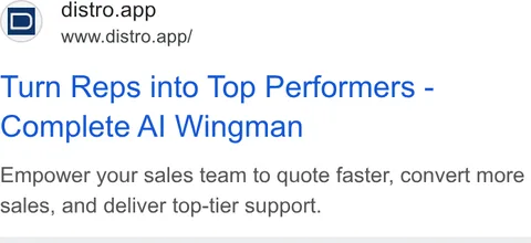 An ad Distro is running