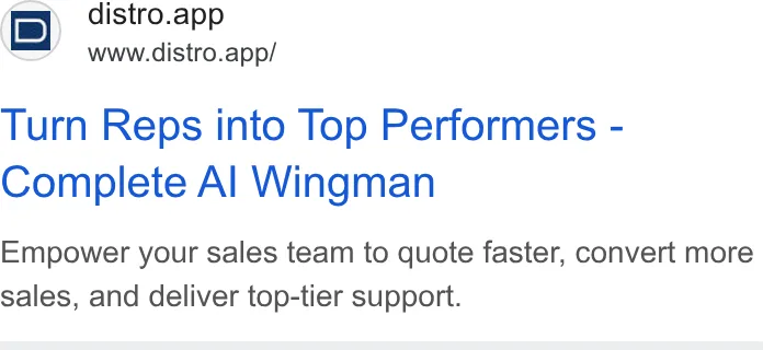 An ad Distro is running