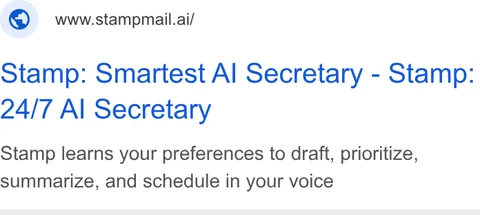 An ad Stampmail is running