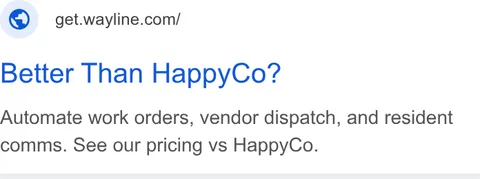 An ad Wayline is running